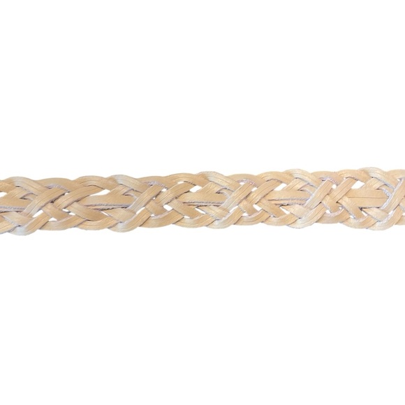 🤍Capezio Braided Cream Leather Belt with Gold Buckle size XXXL. New condition - Picture 10 of 12